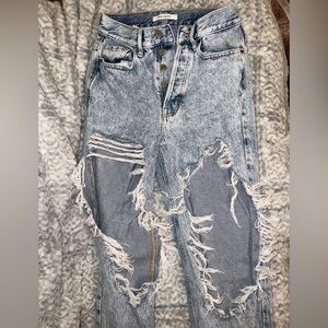 Pacsun acid wash ripped skinny jeans